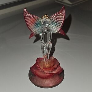 22 KT Gold Glass Fairy Sculpture UG Handcrafted